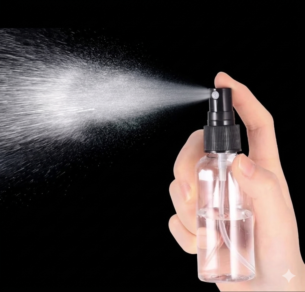 Pulvérisateur d'eau pour activer les fards à l'eau et splitcakes.