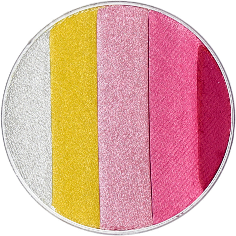 Maquillage professionnel Superstar Dream Colours Sweet, Splitcake irisé et brillant.