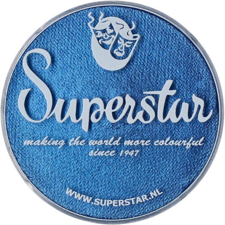 Fard à l'eau Superstar Mystic Blue Shimmer pour le grimage et le maquillage artistique. Format rond 16g. 