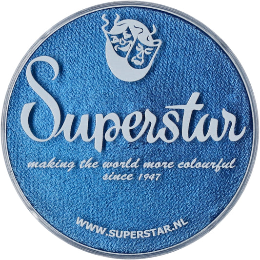 Fard à l'eau Superstar Mystic Blue Shimmer pour le grimage et le maquillage artistique. Format rond 16g. 