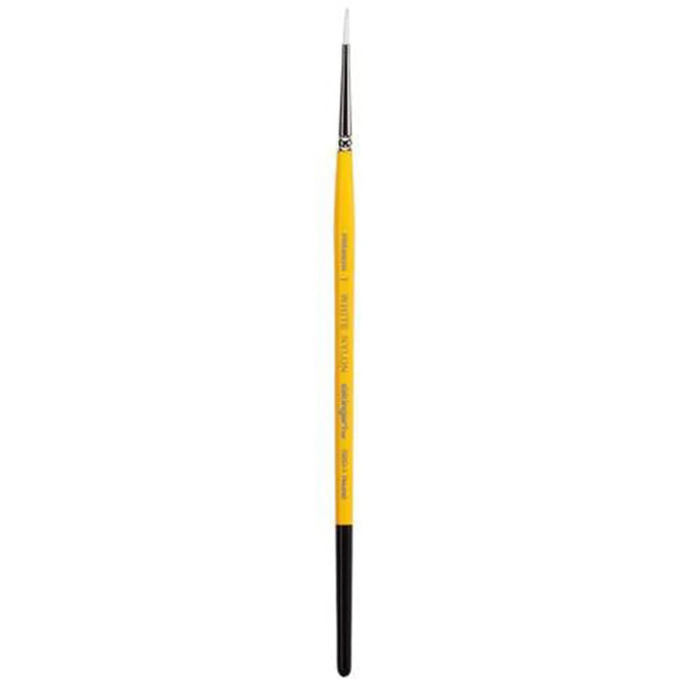 Pinceau rond de précision KINGART Premium White Nylon, taille 1, idéal pour les tracés de lignes, les arabesques et les gouttes fines en face painting