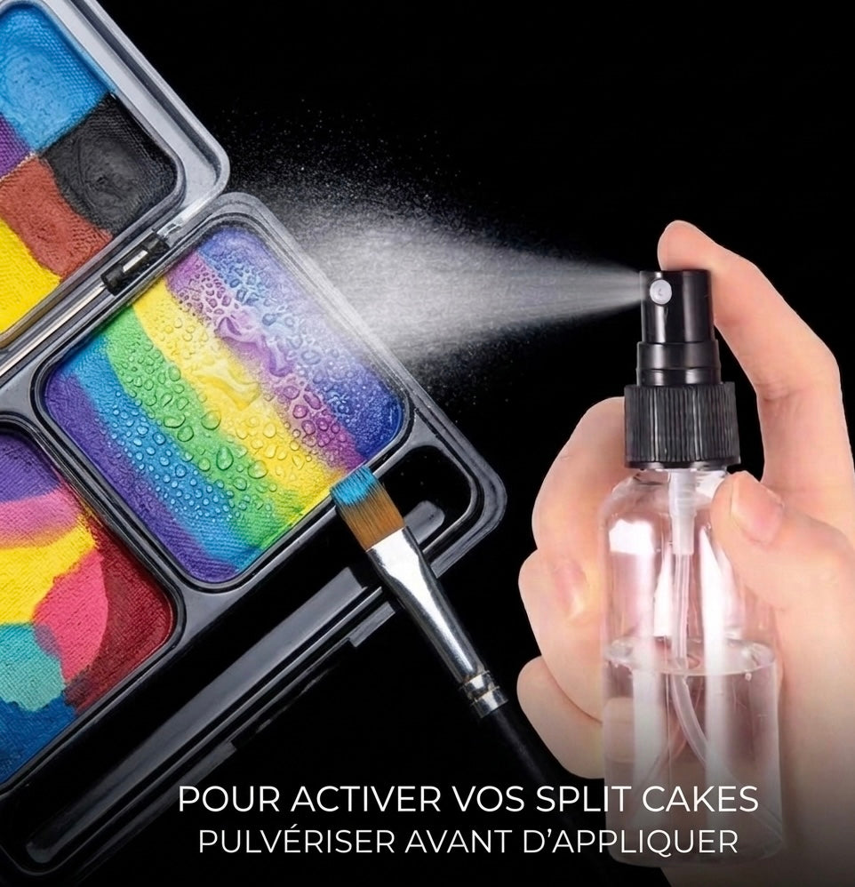 Pulvérisateur d'eau pour activer les fards à l'eau.