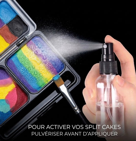 Pulvérisateur d'eau pour activer les fards à l'eau.
