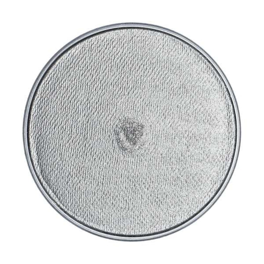 Fard à l'eau Superstar Argent Métallisé pour le grimage et le maquillage artistique. Format rond 16g. 