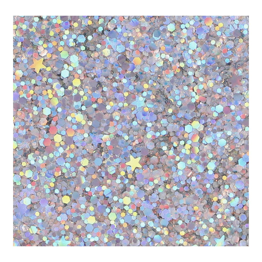 Paillettes en crème Chunky Glitter Superstar golden sunlight, mélange de paillettes dorées de différentes tailles pour maquillage festif.