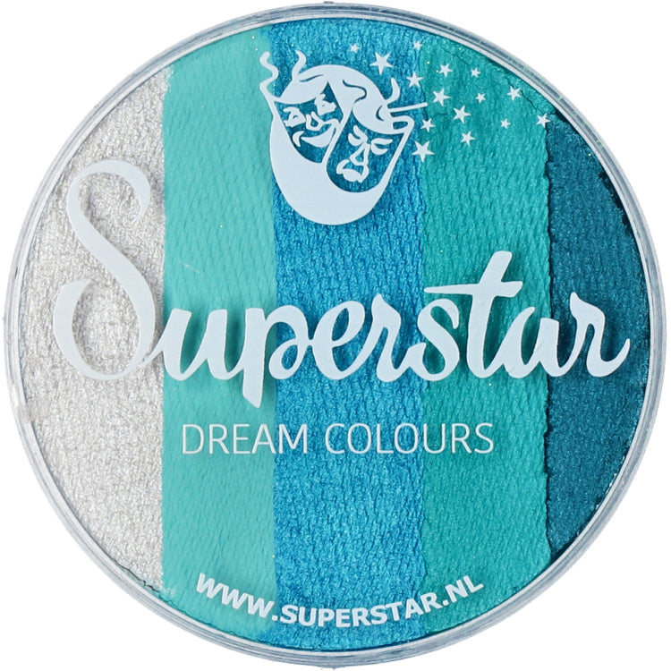 Maquillage professionnel Superstar Dream Colours Ice, Splitcake irisé et brillant.