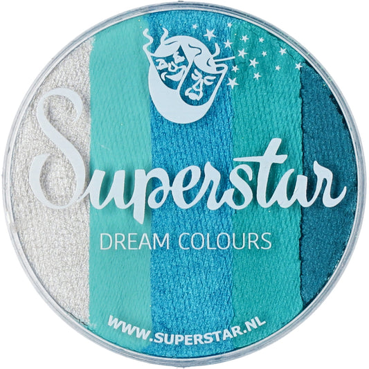 Maquillage professionnel Superstar Dream Colours Ice, Splitcake irisé et brillant.
