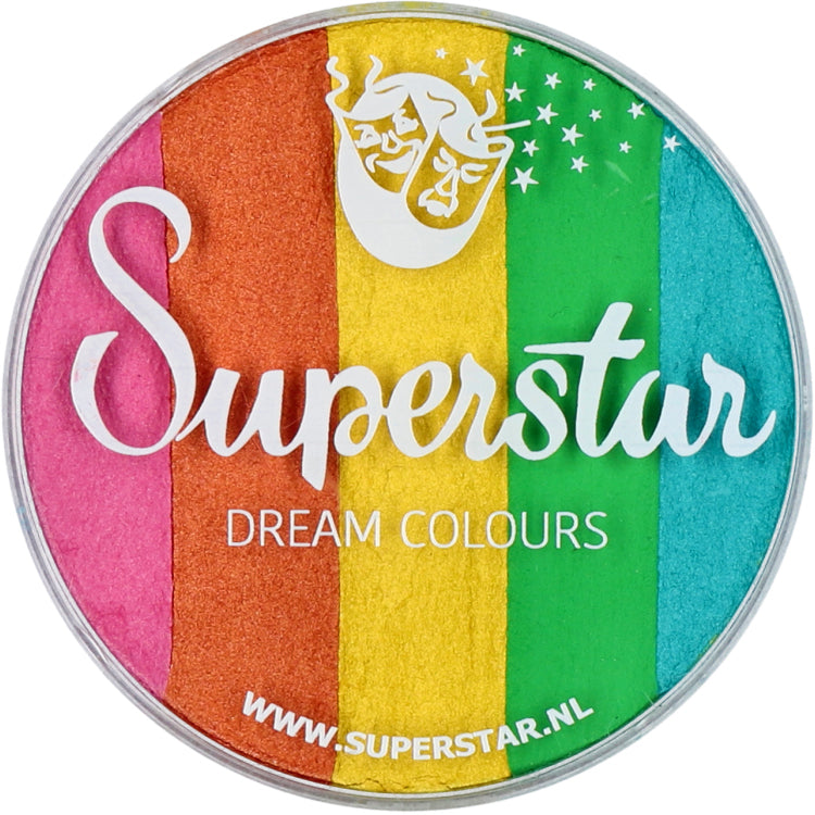 Maquillage professionnel Superstar Dream Colours Rainbow, Splitcake irisé et mat.