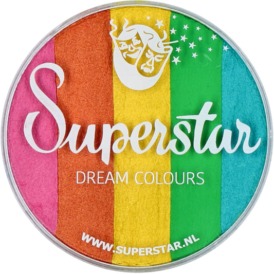 Maquillage professionnel Superstar Dream Colours Rainbow, Splitcake irisé et mat.