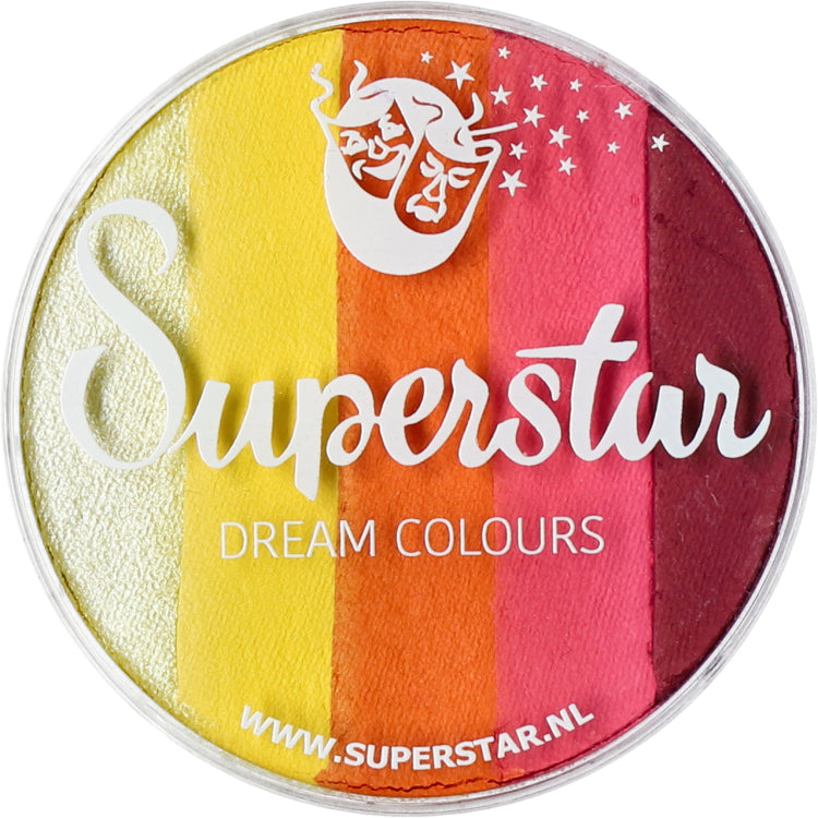 Maquillage professionnel Superstar Dream Colours Summer, Splitcake irisé, brillant et mat.