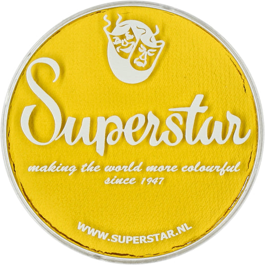 Fard à l'eau Superstar jaune pour le grimage et le maquillage artistique. Format rond 16g. 