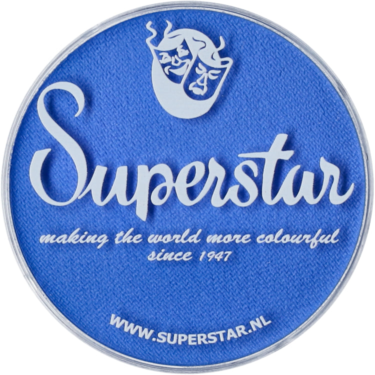 Fard à l'eau Superstar Bleu clair pour le grimage et le maquillage artistique. Format rond 16g. 