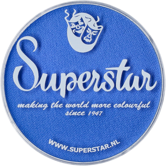 Fard à l'eau Superstar Bleu clair pour le grimage et le maquillage artistique. Format rond 16g. 