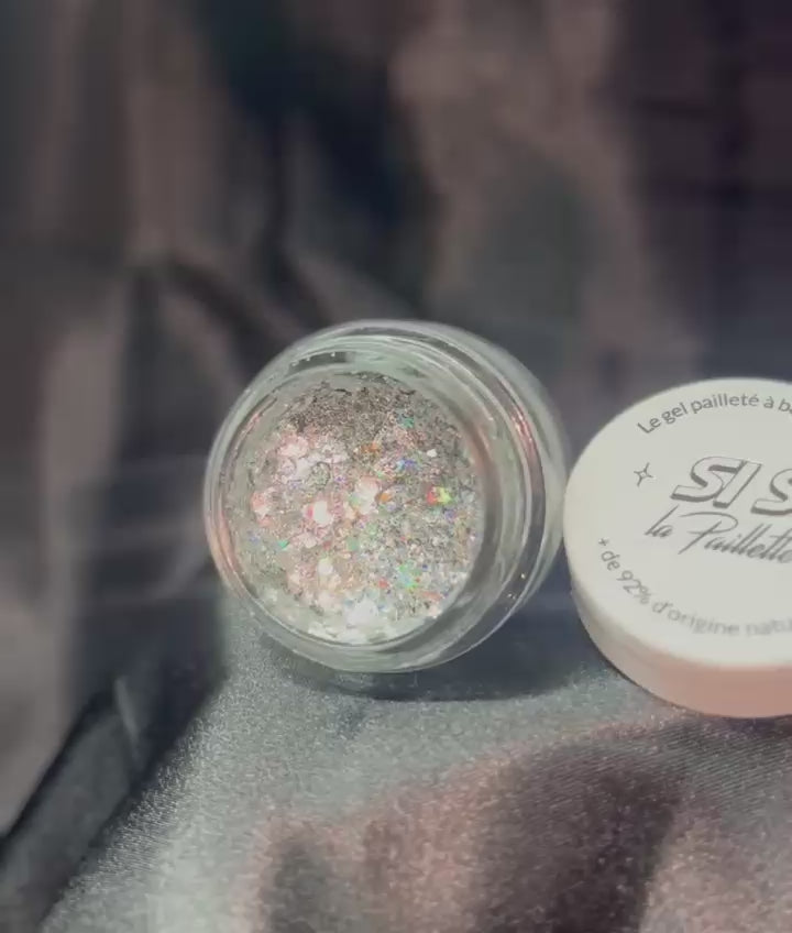 Aperçu du Gel pailleté biodégradable  holographique Si Si La Paillette pour un éclat et une brillance incomparable.