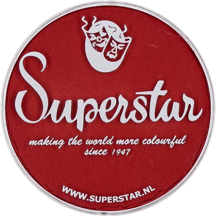 Fard à l'eau Superstar Rouge Red pour le grimage et le maquillage artistique. Format rond 16g. 