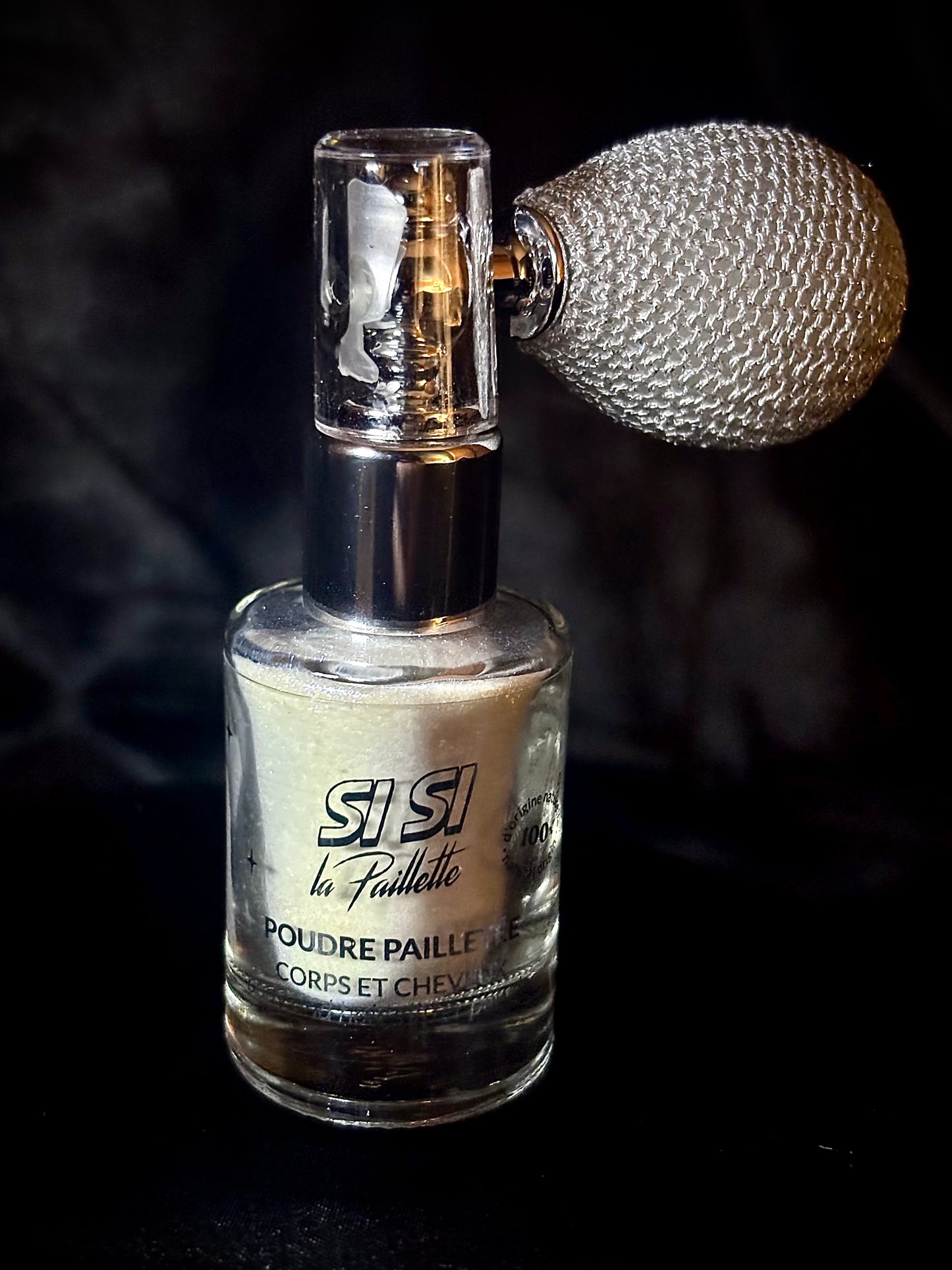 Spray poudre biodégradable Holo SiSi La Paillette - Paillettes fines pour le corps et les cheveux - Accessoire maquillage scintillant.