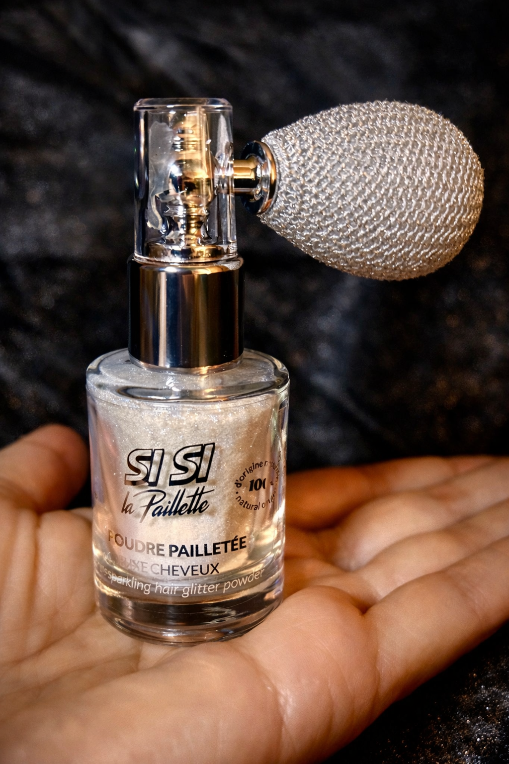 Spray poudre biodégradable Holo SiSi La Paillette - Paillettes fines pour le corps et les cheveux - Accessoire maquillage scintillant.