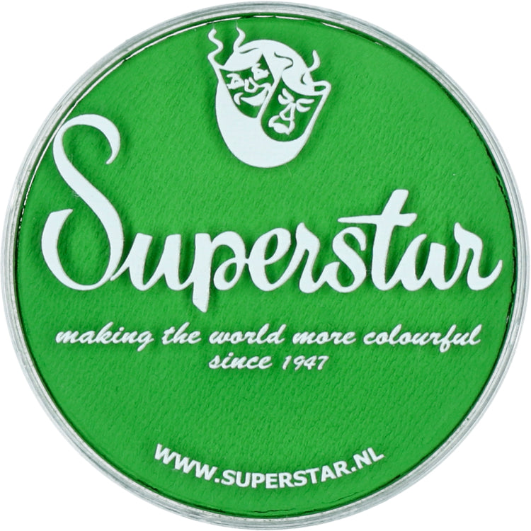 Fard à l'eau Superstar vert pour le grimage et le maquillage artistique. Format rond 16g. 